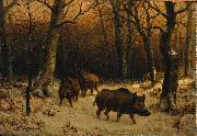Rosa Bonheur Wild Boars in the Snow Sweden oil painting artist